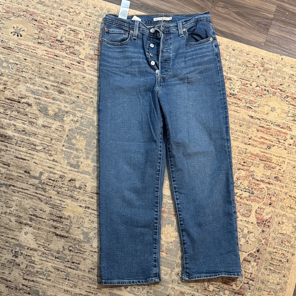Levi's Dark Blue Ankle Jeans